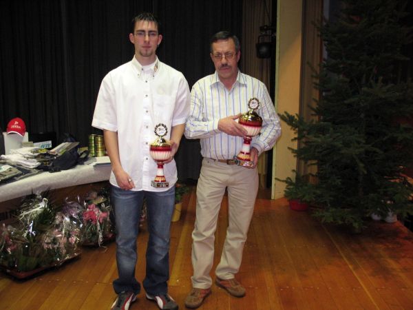 Clubmeister - Auto Slalom wurde Willi Frank (r.) vor Jan Hantel