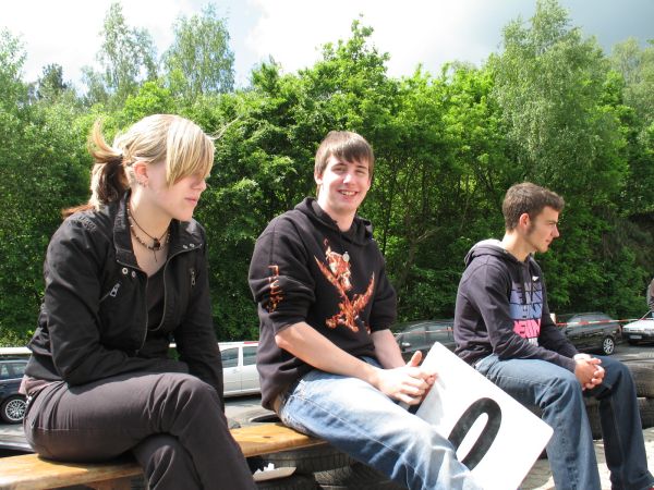 Lea, Thomas und Michael ruhig, gel&ouml;st, entspannt