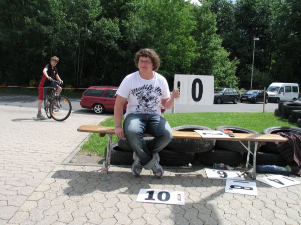 Das Schild wollen alle Teilnehmer immer sehen