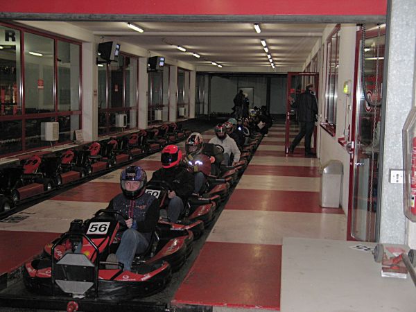 Aufgereiht zum fliegenden Start