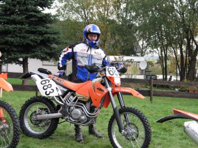 Frank F&auml;rber Mal mit zwei R&auml;dern. Noch ist die Welt in Ordnung.