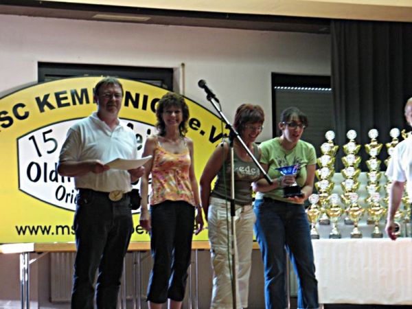 Die besten Autofahrerinnen waren das Damenteam vom MSC Kempenich (v.l.) Simone Kossmann, Conny Ellingen und Carmen Sch&auml;fer