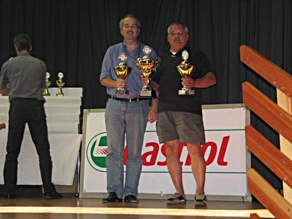 Die Gesamtsieger (v. l.) Frank Zimmermann und Claus Frohnh&ouml;fer.