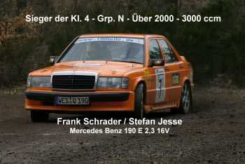 Sieger der Klasse 4 - Frank Schrader und  Stefan Jesse im Mercedes Benz 190 E 2,3 16 V