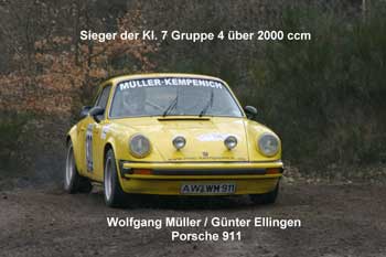 Sieger der Klasse 7 Grp. 4 &uuml;ber 2000 ccm - Wolfgang M&uuml;ller und G&uuml;nter Ellingen im Porsche 911