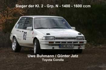 Sieger der Kl. Grp. A - Winny Ranft und Carsten Rooch im Toyota Celica