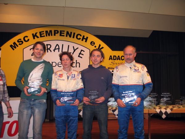 Sieger Klasse Y1/1300 - v. r. Rudolph (P1), Liesenhof (P2), Rudolph (P1), R�ckert (P2)